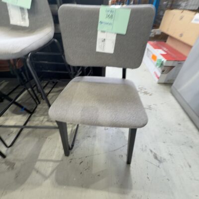 EX STAGING FURNITURE - GREY DINING CHAIR SOLD AS IS EX STAGING FURNITURE - GREY DINING CHAIR SOLD AS IS