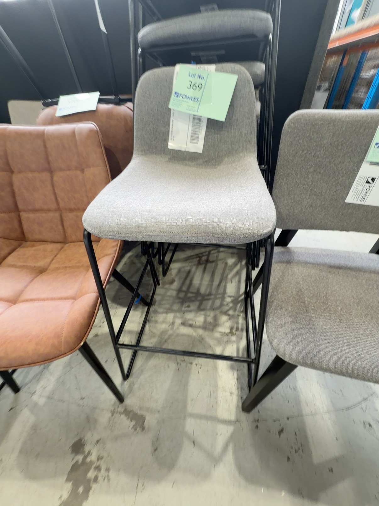 EX STAGING FURNITURE - GREY STOOL SOLD AS IS EX STAGING FURNITURE - GREY STOOL SOLD AS IS