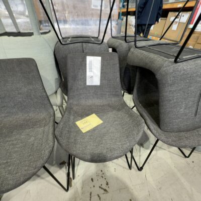 EX STAGING - GREY DINING CHAIR SOLD AS IS