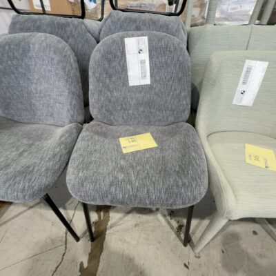 EX STAGING - GREY DINING CHAIR SOLD AS IS