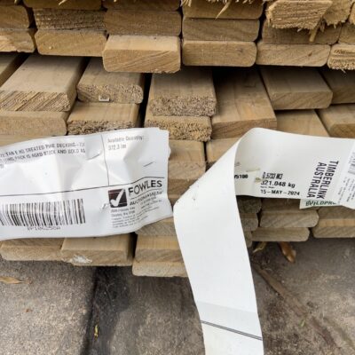 70X22 TAN E H3 TREATED PINE DECKING-73/5.1 (THIS PACK IS AGED STOCK AND SOLD AS IS) 70X22 TAN E H3 TREATED PINE DECKING-73/5.1 (THIS PACK IS AGED STOCK AND SOLD AS IS)