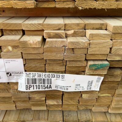 70X22 TAN E H3 TREATED PINE DECKING-170/5.1 (THIS PACK IS AGED STOCK AND SOLD AS IS) 70X22 TAN E H3 TREATED PINE DECKING-170/5.1 (THIS PACK IS AGED STOCK AND SOLD AS IS)