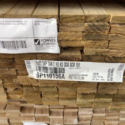 70X22 TAN E H3 TREATED PINE DECKING-170/5.1 (THIS PACK IS AGED STOCK AND SOLD AS IS) 70X22 TAN E H3 TREATED PINE DECKING-170/5.1 (THIS PACK IS AGED STOCK AND SOLD AS IS)