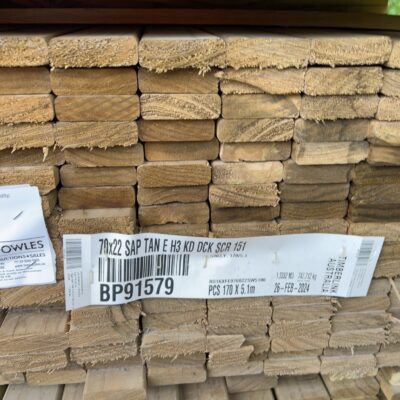 70X22 TAN E H3 TREATED PINE DECKING-170/5.1 (THIS PACK IS AGED STOCK AND SOLD AS IS)