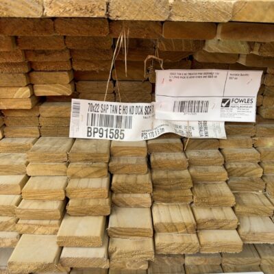 70X22 TAN E H3 TREATED PINE DECKING-170/5.1 (THIS PACK IS AGED STOCK AND SOLD AS IS) 70X22 TAN E H3 TREATED PINE DECKING-170/5.1 (THIS PACK IS AGED STOCK AND SOLD AS IS)