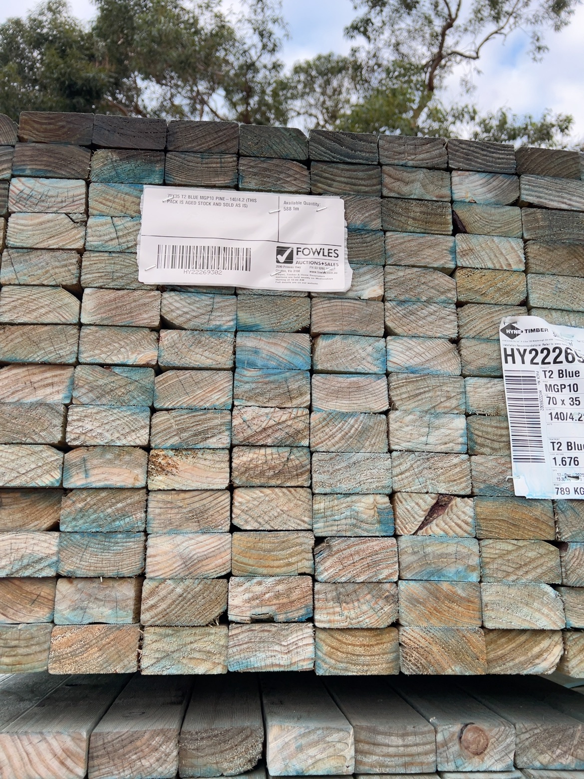 70X35 T2 BLUE MGP10 PINE-140/4.2 (THIS PACK IS AGED STOCK AND SOLD AS IS) 70X35 T2 BLUE MGP10 PINE-140/4.2 (THIS PACK IS AGED STOCK AND SOLD AS IS)