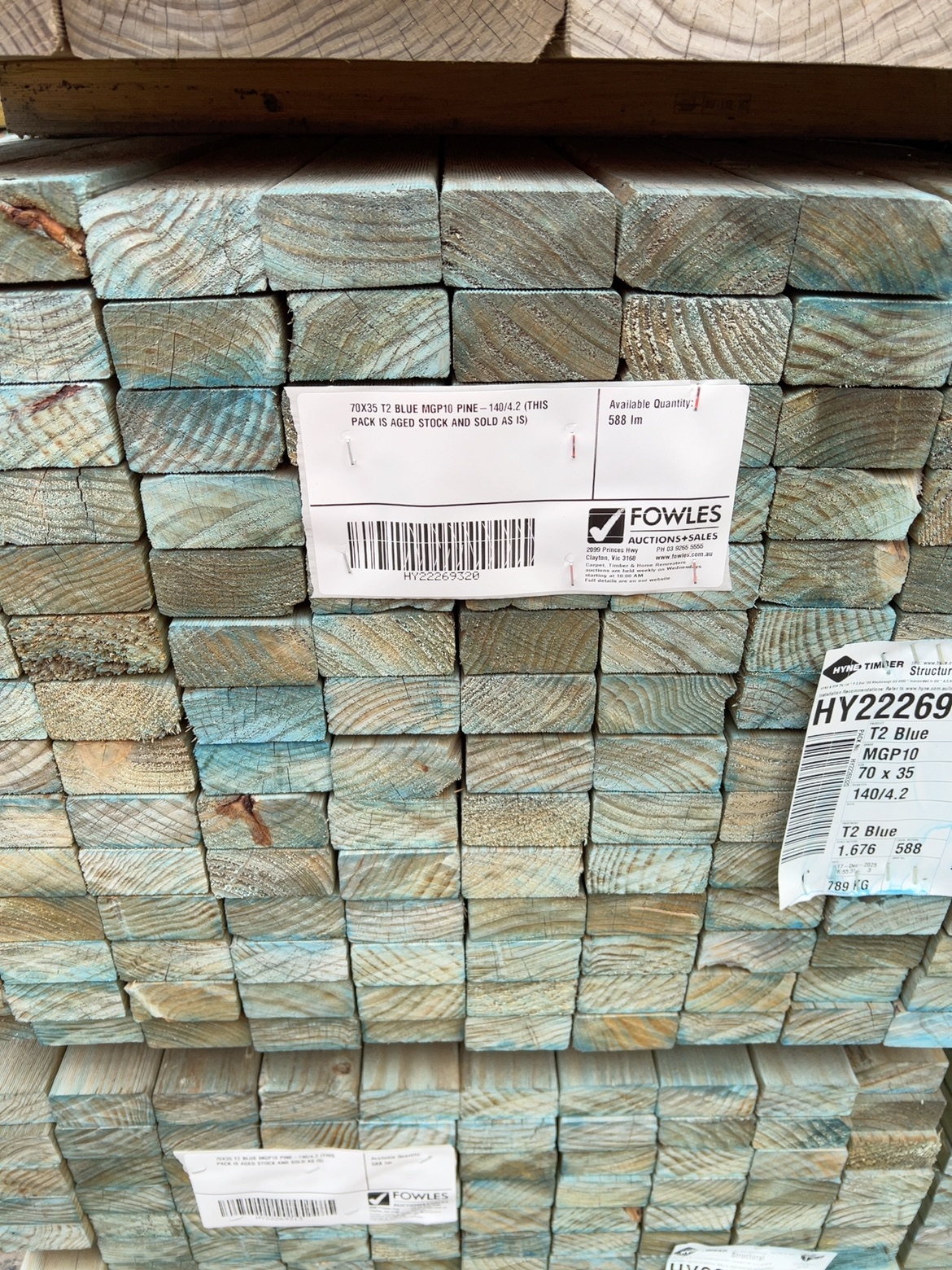 70X35 T2 BLUE MGP10 PINE-140/4.2 (THIS PACK IS AGED STOCK AND SOLD AS IS) 70X35 T2 BLUE MGP10 PINE-140/4.2 (THIS PACK IS AGED STOCK AND SOLD AS IS)