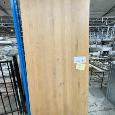 EX STAGING - 2200MM TIMBER DINING TABLE, HAS MARKS AND SHOWS USE, SOLD AS IS