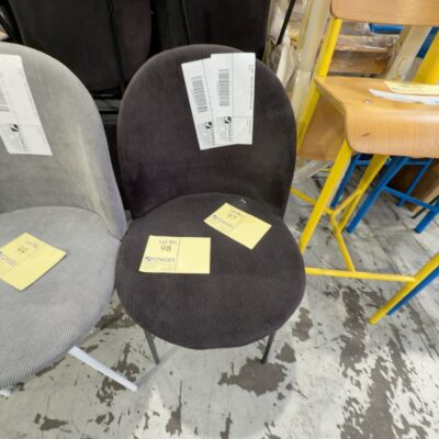 EX HIRE - BLACK CORD DINING CHAIR, SOLD AS IS