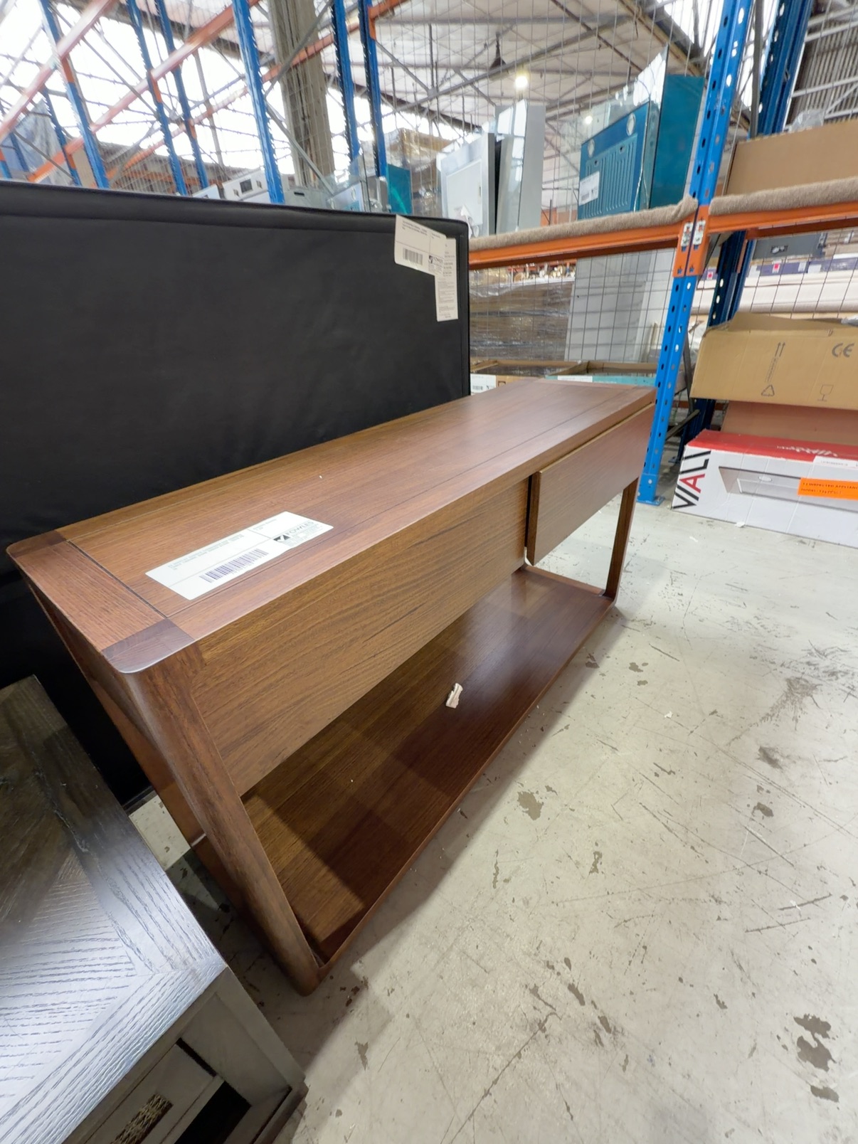 EX DISPLAY DAKOTA TASMANIAN OAK CONSOLE TABLE 1400MM, DARK SMOKE STAIN , SOLD AS IS EX DISPLAY DAKOTA TASMANIAN OAK CONSOLE TABLE 1400MM, DARK SMOKE STAIN , SOLD AS IS