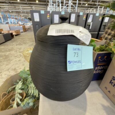 EX DISPLAY HOME FURNITURE - LARGE BLACK CANE STORAGE *CRACK IN BACK* SOLD AS IS EX DISPLAY HOME FURNITURE - LARGE BLACK CANE STORAGE *CRACK IN BACK* SOLD AS IS