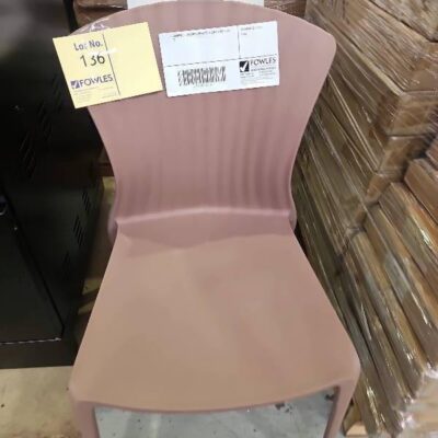 SAMPLE - SALMON PINK POLY CHAIR SOLD AS IS