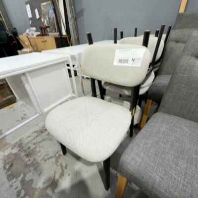 EX DISPLAY ARLO DINING CHAIR, SILVER SAGE FABRIC, BLACK OAK, SOLD AS IS EX DISPLAY ARLO DINING CHAIR, SILVER SAGE FABRIC, BLACK OAK, SOLD AS IS