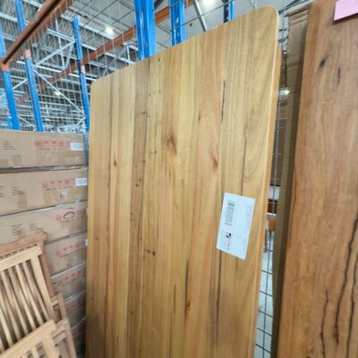 EX DISPLAY ALESSA 2000MM WORMY CHESTNUT DINING TABLE, SOLD AS IS *WITH LEGS, NO SCREWS*