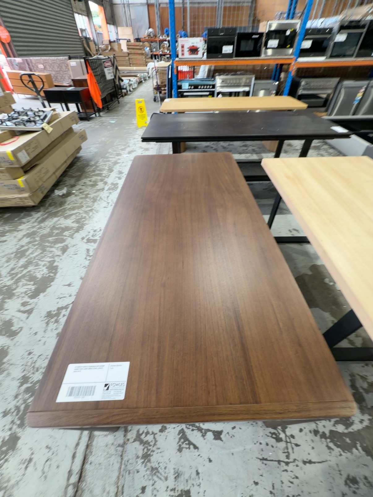 EX DISPLAY DAKOTA TASMANIAN OAK 2400MM DINING TABLE, DARK SMOKE STAIN, CURVED, SOLD AS IS EX DISPLAY DAKOTA TASMANIAN OAK 2400MM DINING TABLE, DARK SMOKE STAIN, CURVED, SOLD AS IS