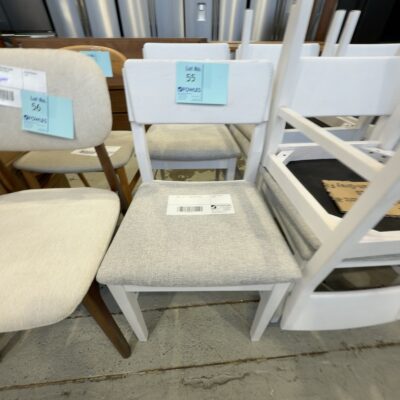 EX DISPLAY CALLIE DINING CHAIR, GREY FABRIC, WHITE ASH TIMBER, SOLD AS IS EX DISPLAY CALLIE DINING CHAIR, GREY FABRIC, WHITE ASH TIMBER, SOLD AS IS