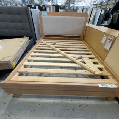 EX DISPLAY - SOUTHGATE MESSMATE UPHOLSTERED QUEEN BEDFRAME, SOLD AS IS EX DISPLAY - SOUTHGATE MESSMATE UPHOLSTERED QUEEN BEDFRAME, SOLD AS IS