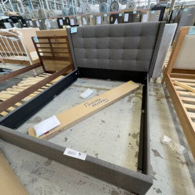 EX DISPLAY - HOWARD DARK GREY KING SIZE BEDFRAME, SOLD AS IS