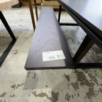 NEW DISCONTINUED FURNITURE - ADLEY ASH TIMBER BENCH SEAT 2400MM, JAPAN BLACK FINISH, HERRINGBONE NEW DISCONTINUED FURNITURE - ADLEY ASH TIMBER BENCH SEAT 2400MM, JAPAN BLACK FINISH, HERRINGBONE