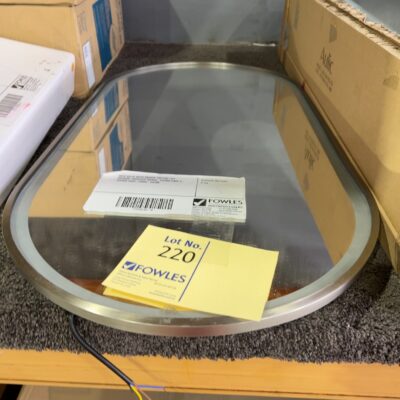 EX DISPLAY AULIC BEAU MONDE OBLONG LED MIRROR, BRUSHED NICKEL, 450MM WIDE X 900MM HIGH, LMBM-450BN EX DISPLAY AULIC BEAU MONDE OBLONG LED MIRROR, BRUSHED NICKEL, 450MM WIDE X 900MM HIGH, LMBM-450BN