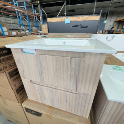 NEW 600MM AULIC TUSCANA WALL HUNG WAVE GROOVE VANITY WITH CRYSTAL CERAMIC TOP, RRP$1659 CAWH42-600-CT28 NEW 600MM AULIC TUSCANA WALL HUNG WAVE GROOVE VANITY WITH CRYSTAL CERAMIC TOP, RRP$1659 CAWH42-600-CT28