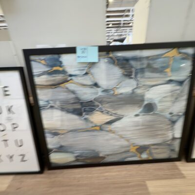 EX DISPLAY HOME FURNITURE - LARGE FRAMED ARTWORK, SOLD AS IS