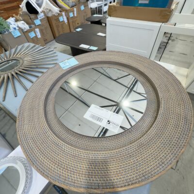 EX DISPLAY HOME FURNITURE - 1000MM ROUND MIRROR SOLD AS IS