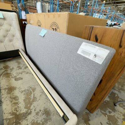 EX DISPLAY MEMPHIS KING SIZE TAPERED HEADBOARD ONLY, WARWICK ONYX FABRIC SOLD AS IS EX DISPLAY MEMPHIS KING SIZE TAPERED HEADBOARD ONLY, WARWICK ONYX FABRIC SOLD AS IS