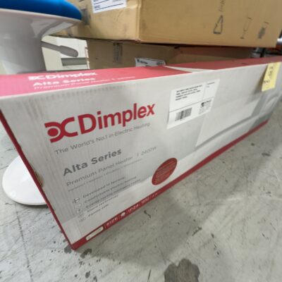 NEW DIMPLEX PANEL HEATER DTD4W24 WHITE FINISH, 2400W HEAT OUTPUT, DIGITAL THERMOSTAT WITH WITH CASTORS, 3 MONTH WARRANTY RRP$438