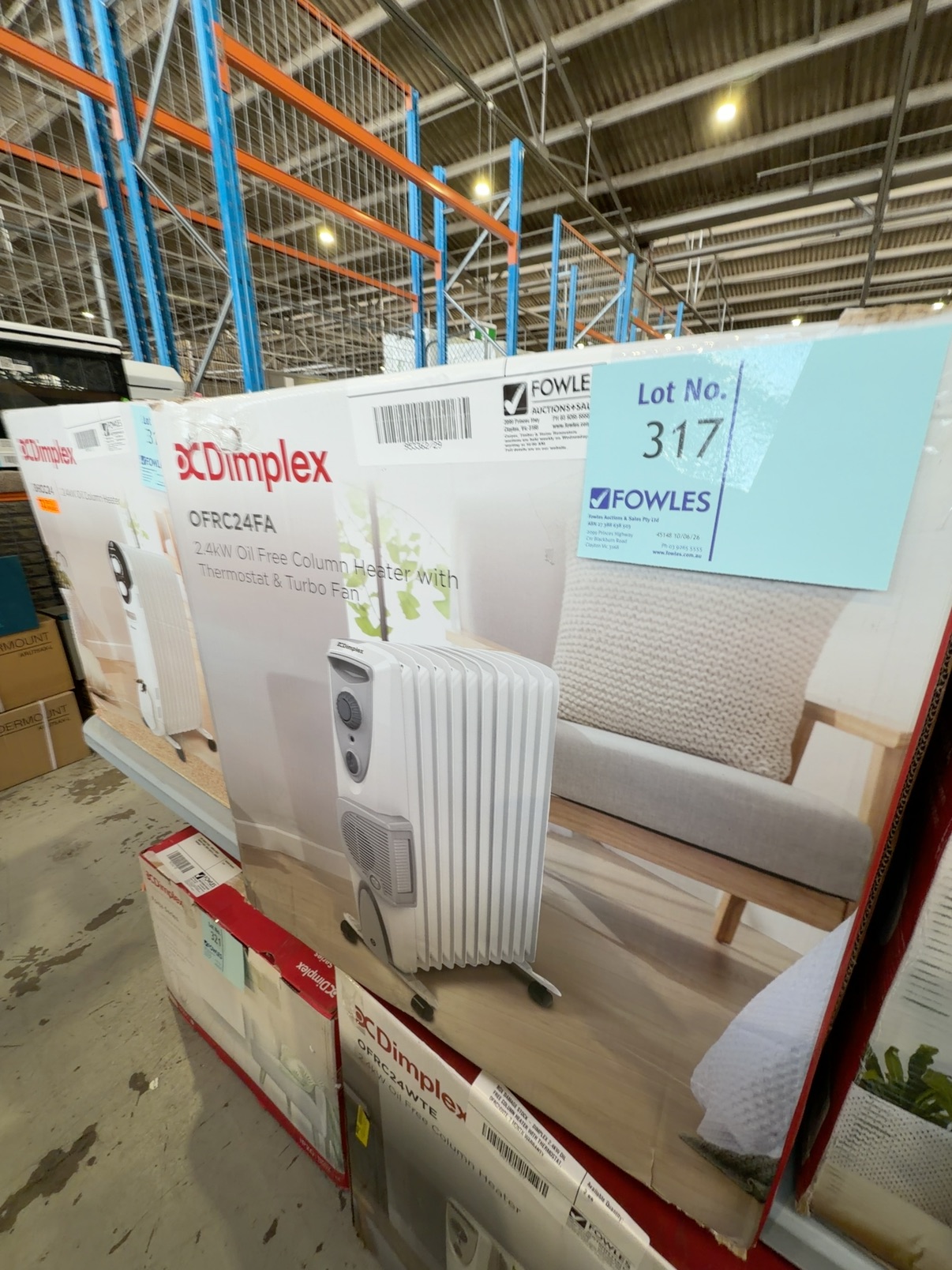 BOX DAMAGE STOCK - DIMPLEX 2.4KW OIL FREE COLUMN HEATER WITH FAN, OFRC24FA, 3 MONTH WARRANTY BOX DAMAGE STOCK - DIMPLEX 2.4KW OIL FREE COLUMN HEATER WITH FAN, OFRC24FA, 3 MONTH WARRANTY