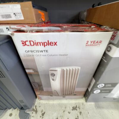 EX DISPLAY DIMPLEX OFRC15WTE OIL FREE COLUMN HEATER 1.5KW WITH THERMOSTA, 3 MONTH WARRANTY EX DISPLAY DIMPLEX OFRC15WTE OIL FREE COLUMN HEATER 1.5KW WITH THERMOSTA, 3 MONTH WARRANTY