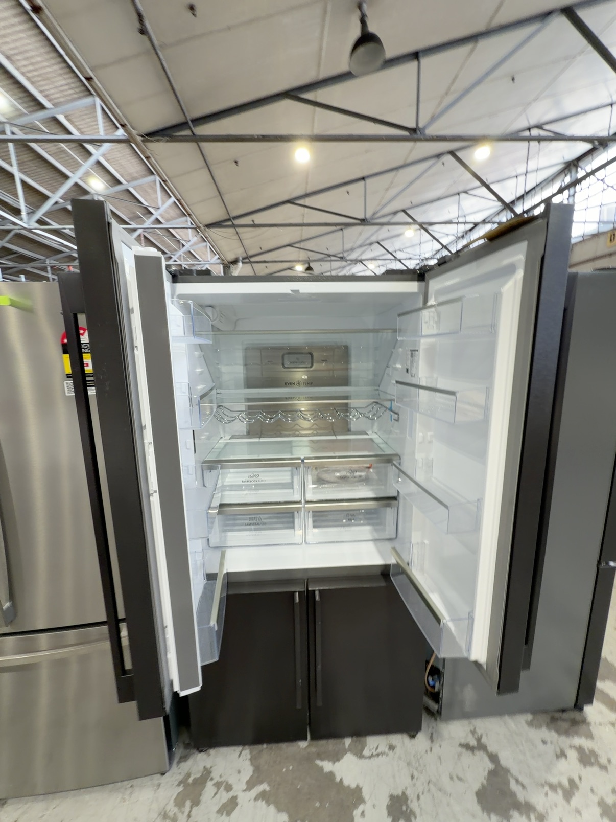 ELECTROLUX EQE5657BA BLACK FRENCH DOOR FRIDGE WITH WATER, TASTESEALPLUS CONVERTIBLE DRAWER ALLOWS YOU TO SWITCH BETEEN FRIDGE & FREEZER MODE, TASTELOCK AUTO CRISPER WITH AUTO HUMIDITY CONTROL KEEPS FOOD FRESHER, 12 MONTH WARRANTY ELECTROLUX EQE5657BA BLACK FRENCH DOOR FRIDGE WITH WATER, TASTESEALPLUS CONVERTIBLE DRAWER ALLOWS YOU TO SWITCH BETEEN FRIDGE & FREEZER MODE, TASTELOCK AUTO CRISPER WITH AUTO HUMIDITY CONTROL KEEPS FOOD FRESHER, 12 MONTH WARRANTY