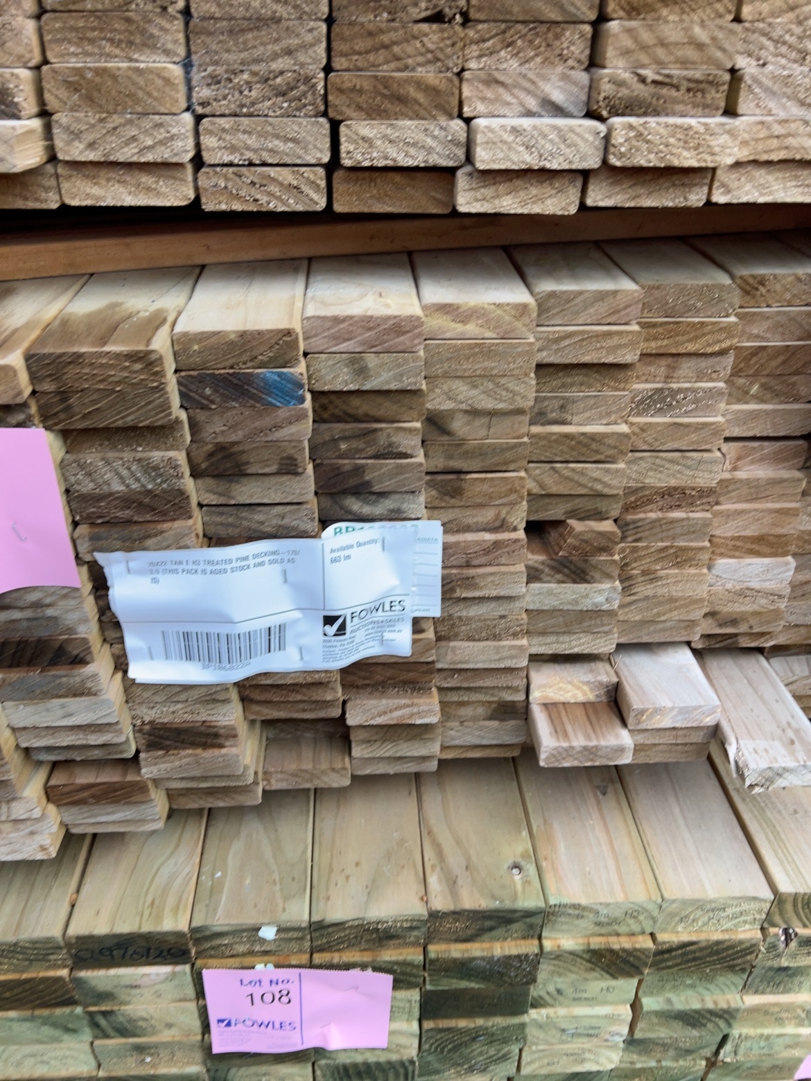 70X22 TAN E H3 TREATED PINE DECKING-170/3.9 (THIS PACK IS AGED STOCK AND SOLD AS IS) 70X22 TAN E H3 TREATED PINE DECKING-170/3.9 (THIS PACK IS AGED STOCK AND SOLD AS IS)