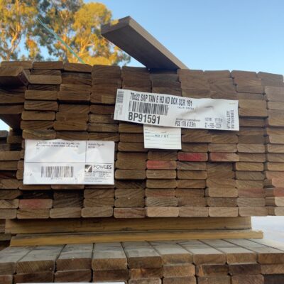70X22 TAN E H3 TREATED PINE DECKING-170/3.9 (THIS PACK IS AGED STOCK AND SOLD AS IS) 70X22 TAN E H3 TREATED PINE DECKING-170/3.9 (THIS PACK IS AGED STOCK AND SOLD AS IS)