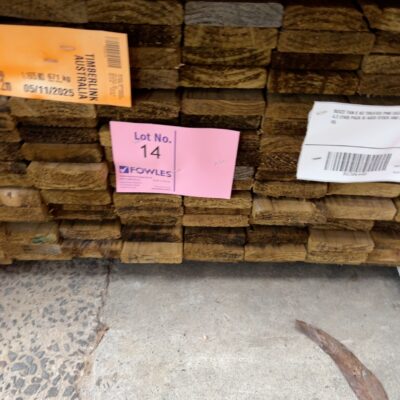 90X22 TAN E H3 TREATED PINE DECKING-144/4.2 (THIS PACK IS AGED STOCK AND SOLD AS IS) 90X22 TAN E H3 TREATED PINE DECKING-144/4.2 (THIS PACK IS AGED STOCK AND SOLD AS IS)
