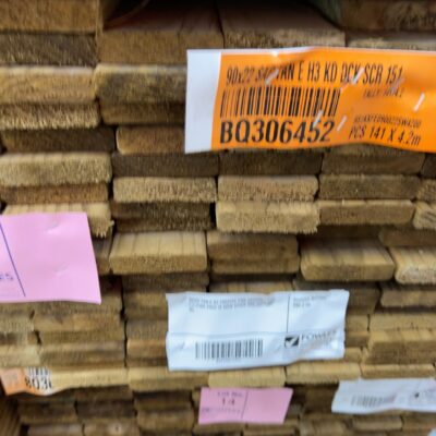 90X22 TAN E H3 TREATED PINE DECKING-141/4.2 (THIS PACK IS AGED STOCK AND SOLD AS IS) 90X22 TAN E H3 TREATED PINE DECKING-141/4.2 (THIS PACK IS AGED STOCK AND SOLD AS IS)