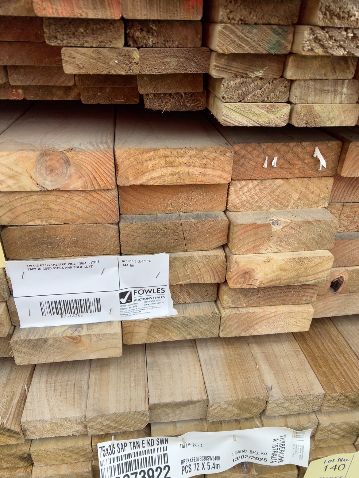 140X45 F7 H3 TREATED PINE-30/4.8 (THIS PACK IS AGED STOCK AND SOLD AS IS) 140X45 F7 H3 TREATED PINE-30/4.8 (THIS PACK IS AGED STOCK AND SOLD AS IS)