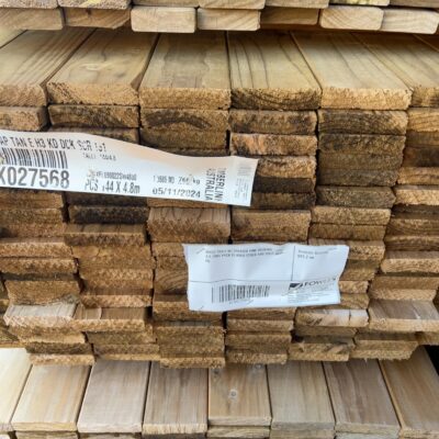 90X22 TAN E H3 TREATED PINE DECKING-144/4.8 (THIS PACK IS AGED STOCK AND SOLD AS IS)