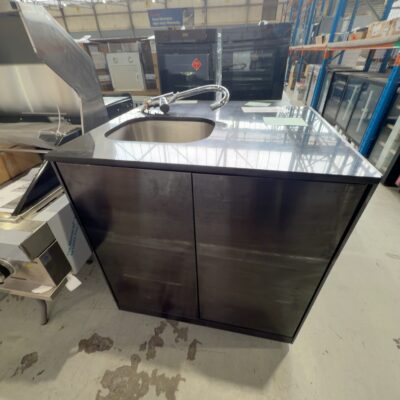 EX DEMO EURO OUTDOOR KITCHEN SINK MODULE, 2 DOOR CABINET WITH SINK & TAP, GRANITE TOP, WITH 3 MONTH WARRANTY