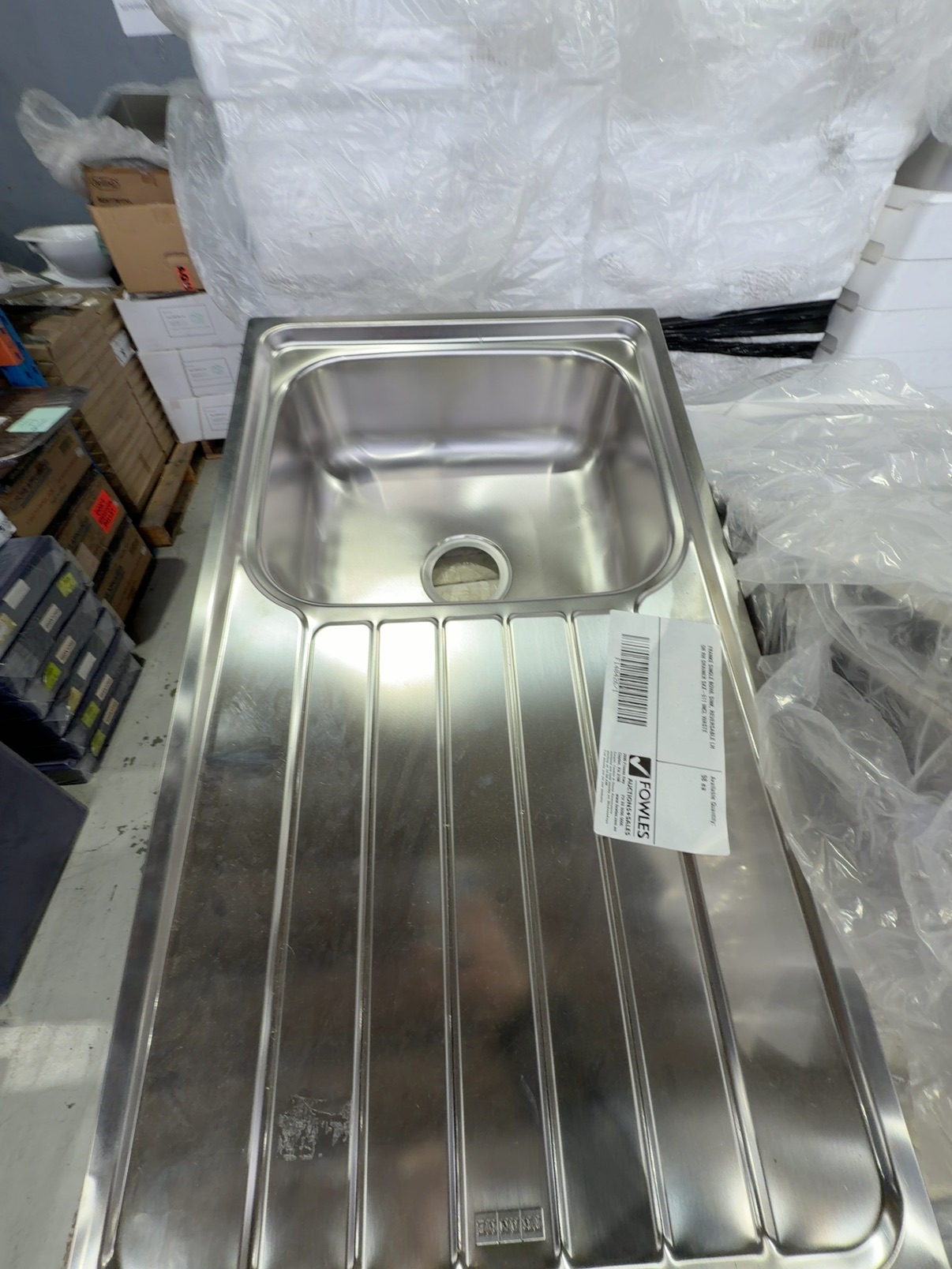 FRANKE SINGLE BOWL SINK, REVERSABLE LH OR RH DRAINER SKX-611 INCL WASTE FRANKE SINGLE BOWL SINK, REVERSABLE LH OR RH DRAINER SKX-611 INCL WASTE