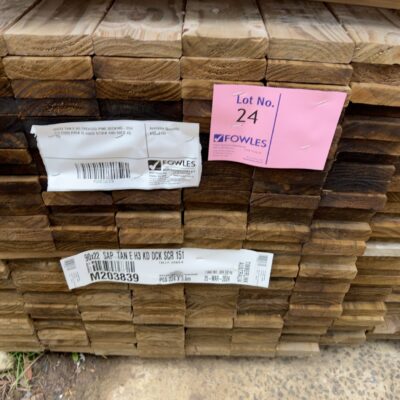 90X22 TAN E H3 TREATED PINE DECKING-224/3.6 (THIS PACK IS AGED STOCK AND SOLD AS IS) 90X22 TAN E H3 TREATED PINE DECKING-224/3.6 (THIS PACK IS AGED STOCK AND SOLD AS IS)