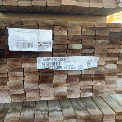 70X22 TAN E H3 TREATED PINE DECKING-180/4.8 (THIS PACK IS AGED STOCK AND SOLD AS IS)