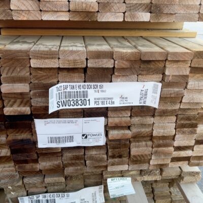 70X22 TAN E H3 TREATED PINE DECKING-180/4.8 (THIS PACK IS AGED STOCK AND SOLD AS IS)