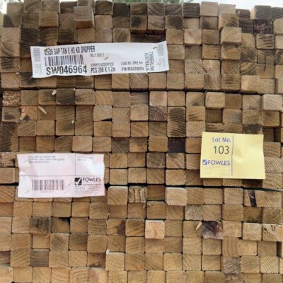 42X35 TAN E H3 TREATED PINE DROPPERS-288/1.2 (THIS PACK IS AGED STOCK AND SOLD AS IS)