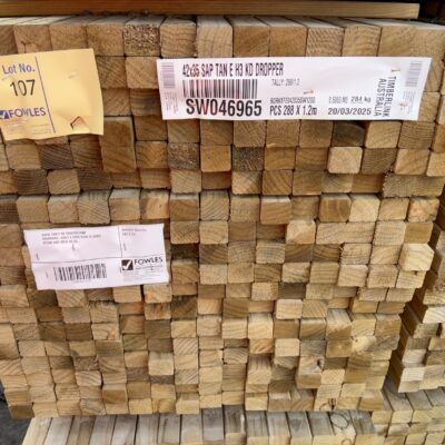 42X35 TAN E H3 TREATED PINE DROPPERS-288/1.2 (THIS PACK IS AGED STOCK AND SOLD AS IS)