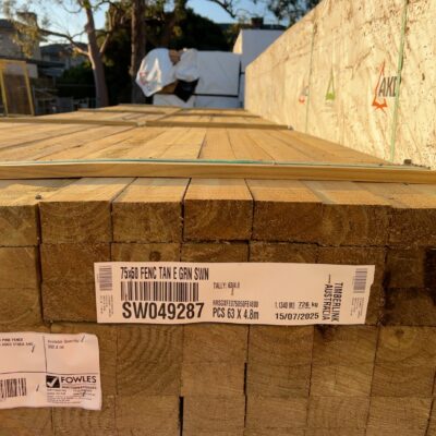 75X50 SAWN TAN E TREATED PINE FENCE RAILS-63/4.8 (THIS PACK IS AGED STOCK AND SOLD AS IS) 75X50 SAWN TAN E TREATED PINE FENCE RAILS-63/4.8 (THIS PACK IS AGED STOCK AND SOLD AS IS)