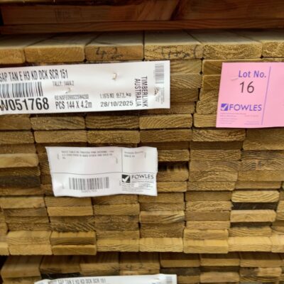 90X22 TAN E H3 TREATED PINE DECKING-144/4.2 (THIS PACK IS AGED STOCK AND SOLD AS IS) 90X22 TAN E H3 TREATED PINE DECKING-144/4.2 (THIS PACK IS AGED STOCK AND SOLD AS IS)