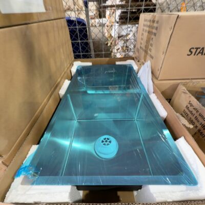 NEW CORA FLUSHMOUNT DOUBLE BOWL SQUARE SINK PR4038ND-A 12 MONTH WARRANTY NEW CORA FLUSHMOUNT DOUBLE BOWL SQUARE SINK PR4038ND-A 12 MONTH WARRANTY