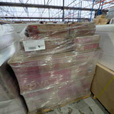 PALLET OF NOVA WALL FACED TOILET SUITE, UNIVERSAL TRAP, TOP INLET NTIOWFSC - QTY 8 PALLET OF NOVA WALL FACED TOILET SUITE, UNIVERSAL TRAP, TOP INLET NTIOWFSC - QTY 8