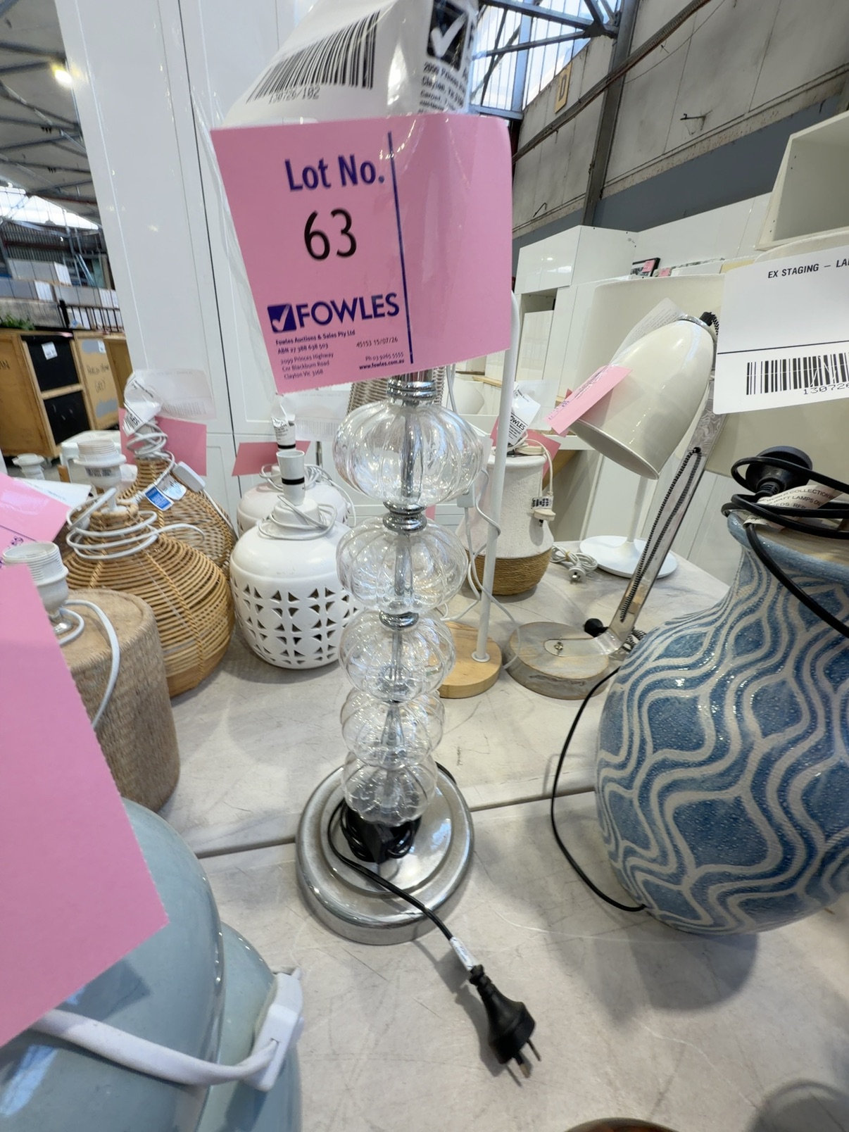 EX STAGING - LAMP BASE SOLD AS IS EX STAGING - LAMP BASE SOLD AS IS